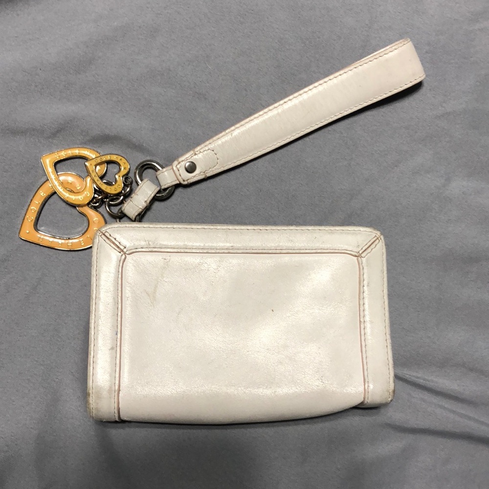 White Cole Haan Leather Wristlet Wallet